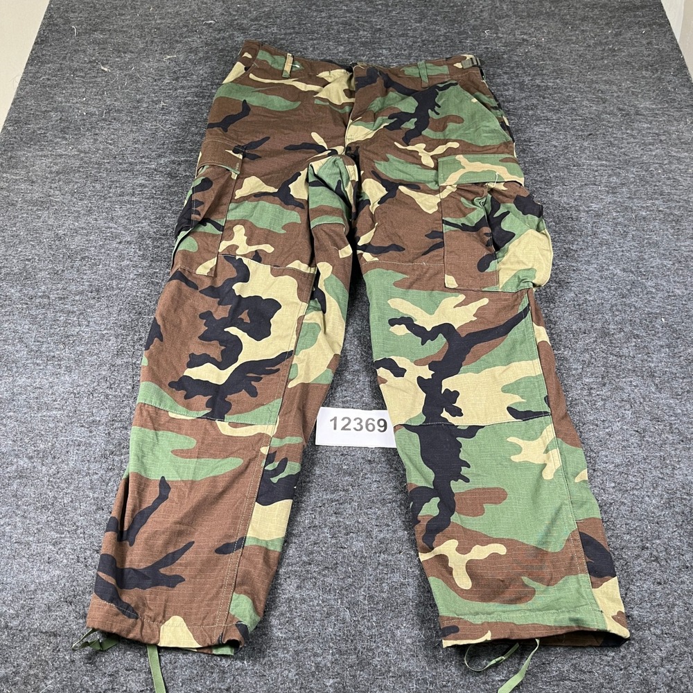Propper International Woodland Combat Cargo Pants Mens Medium Short Green Camo